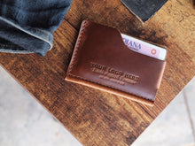 Custom Logo Slim Leather Wallet