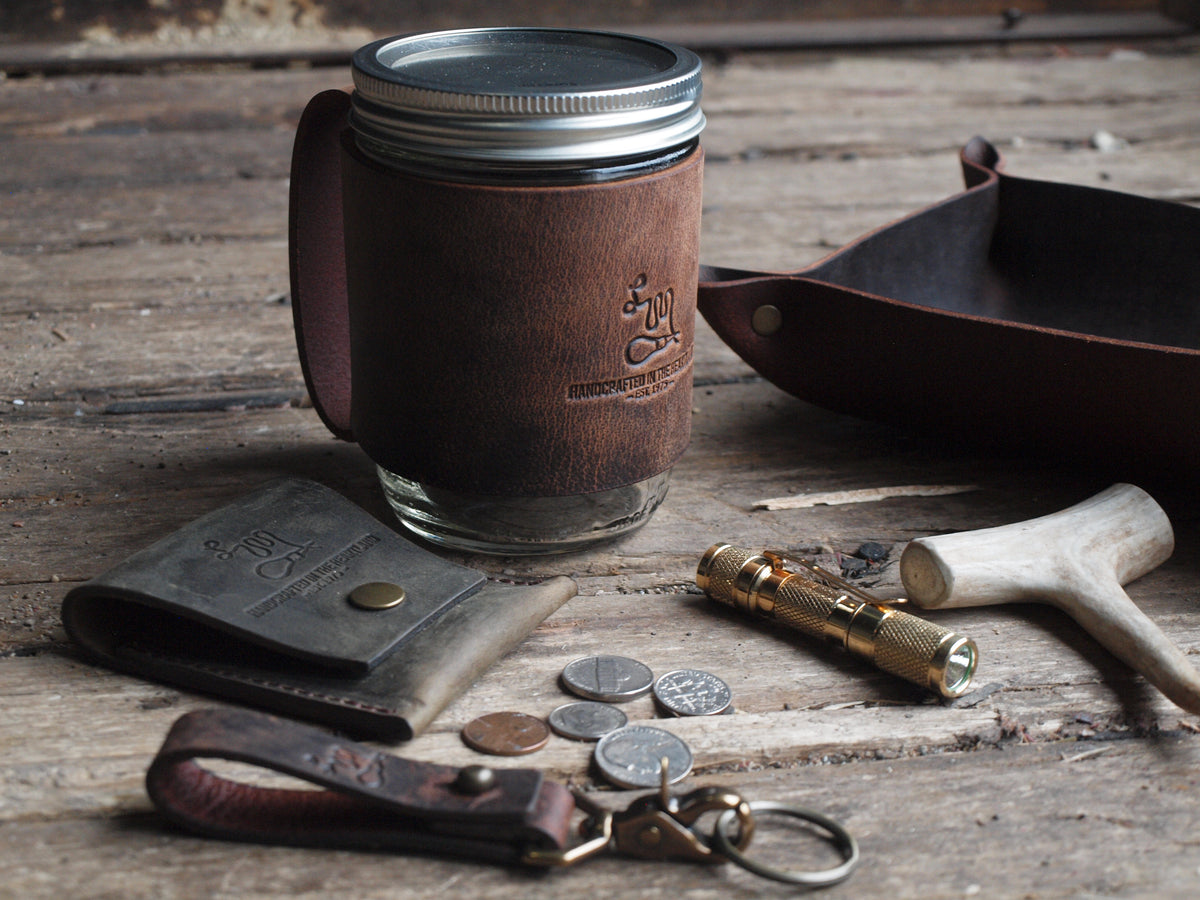 Leather Mason Jar Sleeves by LM Products – LM Leather Goods