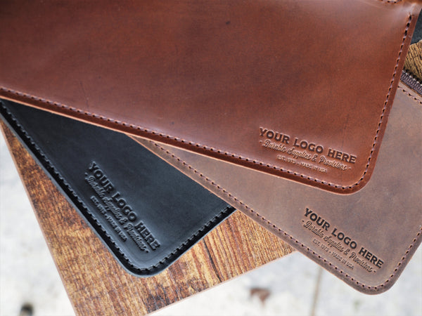 Custom Logo Leather Zipper Pouch
