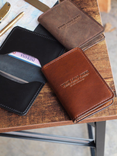 Custom Logo Leather Card Wallet