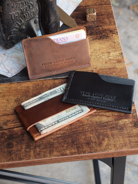 Custom Logo Slim Leather Wallet