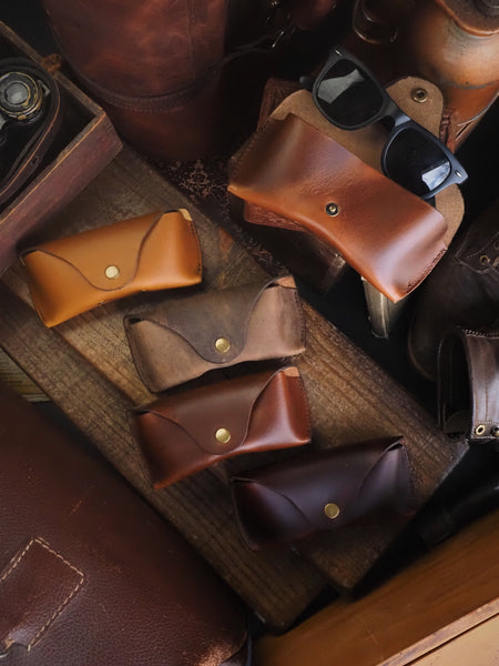 Hunley Leather Glasses Case