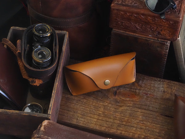 Hunley Leather Glasses Case