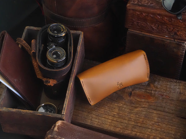 Hunley Leather Glasses Case