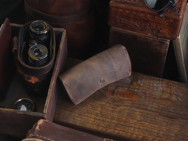 Hunley Leather Glasses Case