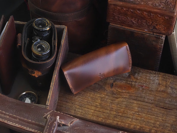 Hunley Leather Glasses Case