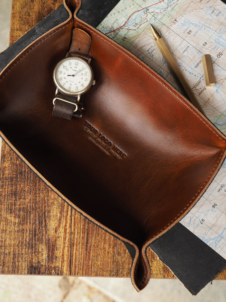 Custom Logo Leather Catch-All Tray