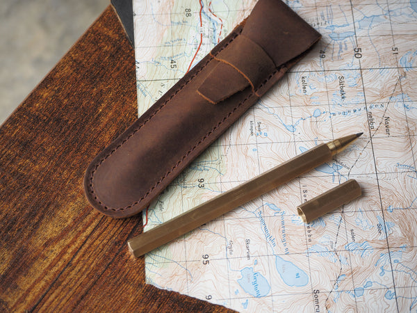 Custom Logo Leather Pen Case