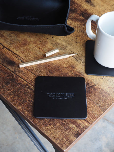 Custom Logo Leather Coasters