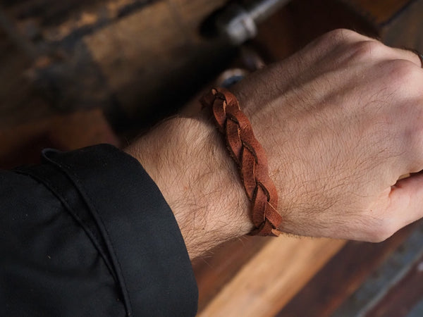 Braided Leather Cuff