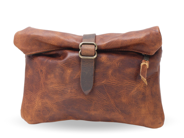 Leather Roll-Top Dopp Kit
