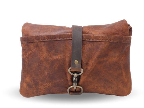Leather Roll-Top Dopp Kit